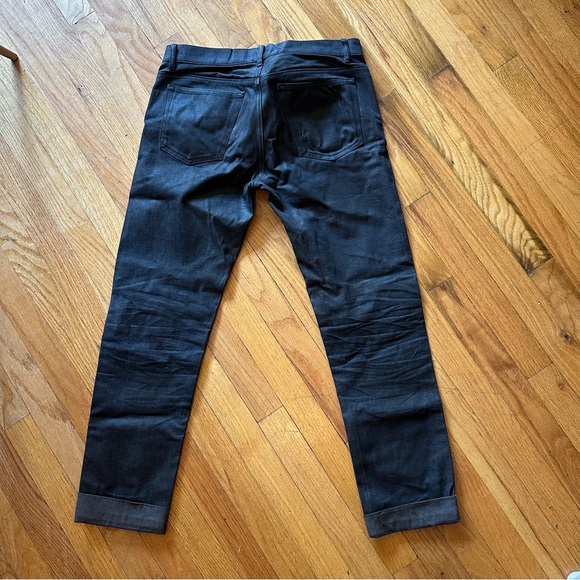 A.P.C. Petite Standard Raw Selvedge Denim in Charcoal Gray - Picture 3 of 13